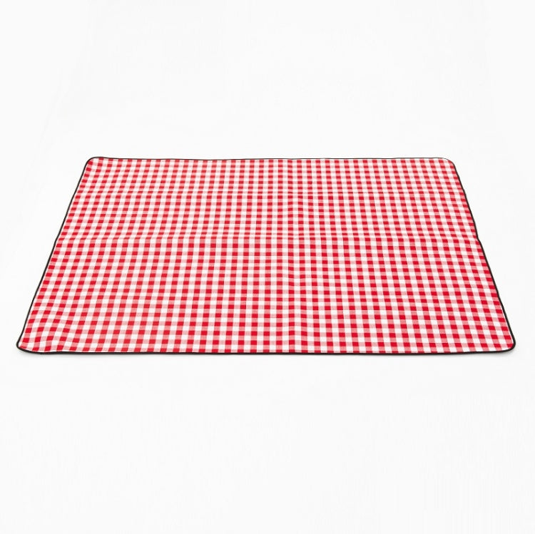 Rynx | FP1409 6mm Thickened Moisture-Proof Beach Mat Outdoor Camping Tent Mat Without Storage Bag, Size:200x200cm(Red White Grid)