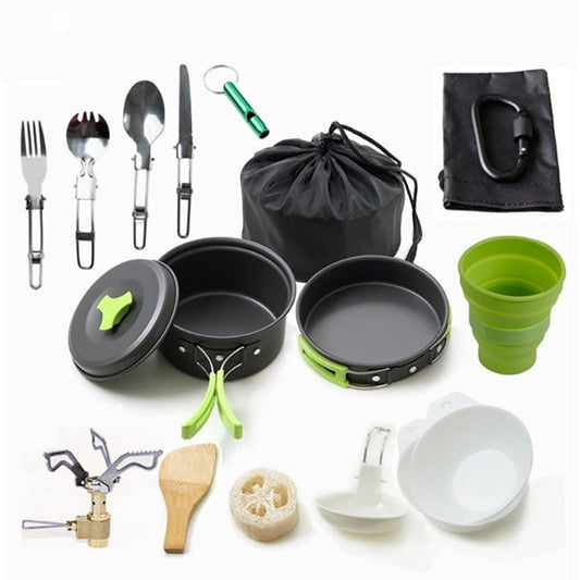Rynx | Camping cookware Outdoor cookware set(Green)