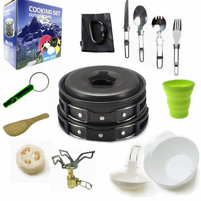 Rynx | Camping cookware Outdoor cookware set(Black)
