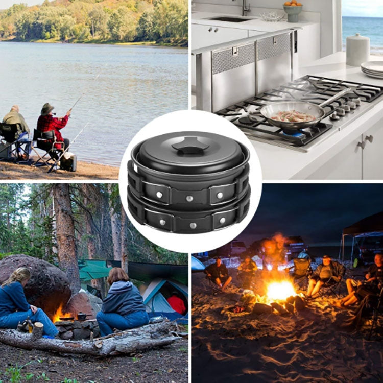 Rynx | Camping cookware Outdoor cookware set(Black)