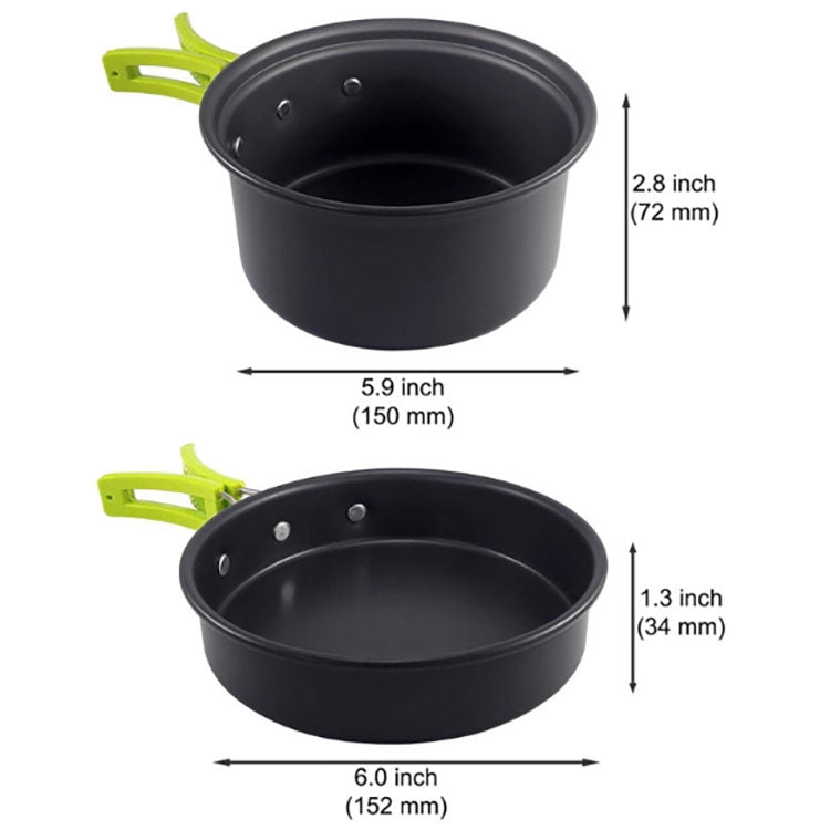 Rynx | Camping cookware Outdoor cookware set(Black)