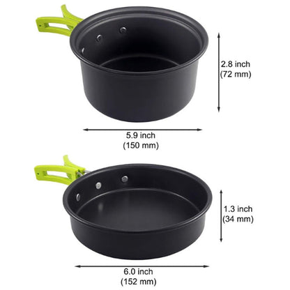 Rynx | Camping cookware Outdoor cookware set(Black)