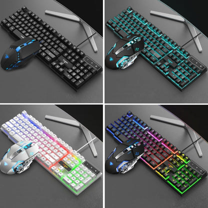 Rynx | X-L SWAB GX50 Computer Manipulator Feel Wired Keyboard + Macro Programming Mouse, Color: Black Mixed Light