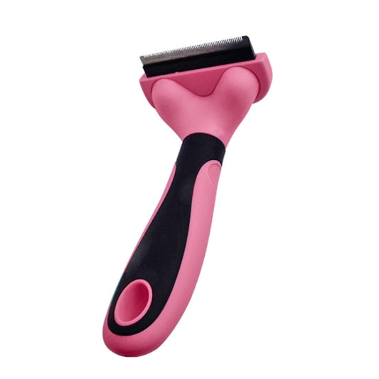 Pet Comb Stainless Steel Double-Sided Open Knot Cleaning Beauty Hair Removal Comb, Size: Large (Red)