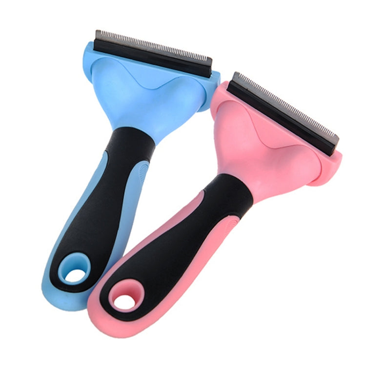 Pet Comb Stainless Steel Double-Sided Open Knot Cleaning Beauty Hair Removal Comb, Size: Large (Red)