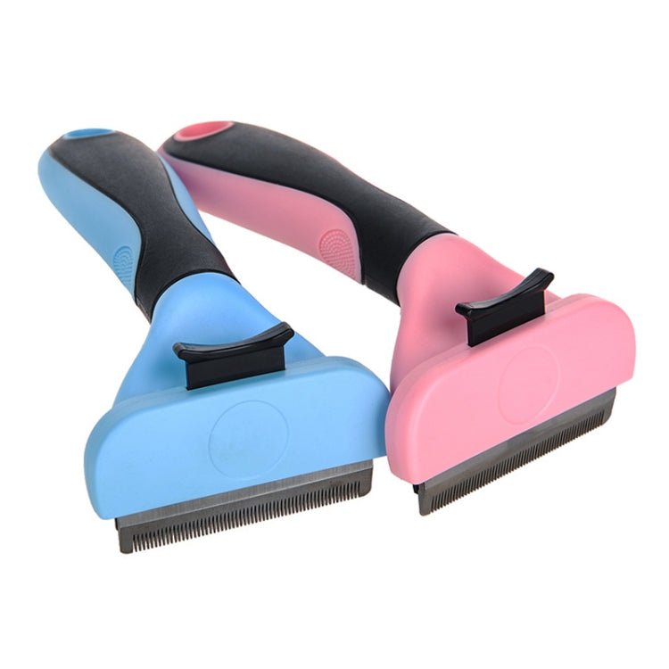 Pet Comb Stainless Steel Double-Sided Open Knot Cleaning Beauty Hair Removal Comb, Size: Large (Red)