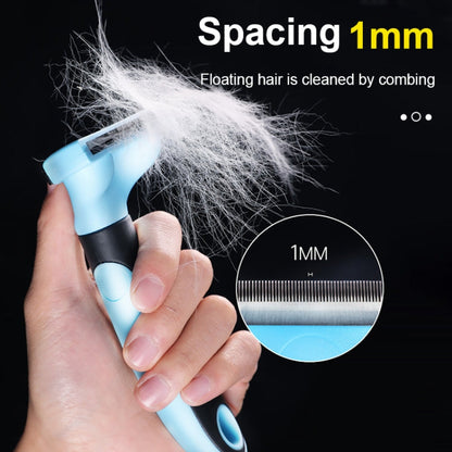 Pet Comb Stainless Steel Double-Sided Open Knot Cleaning Beauty Hair Removal Comb, Size: Large (Red)