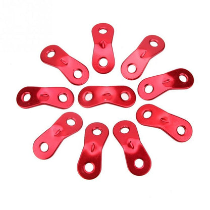 Rynx | 10 PCS Outdoor Camping Aluminum Alloy Cord Runners Rope Tensioners Tent Guy Line Rope Tensioners(Red)