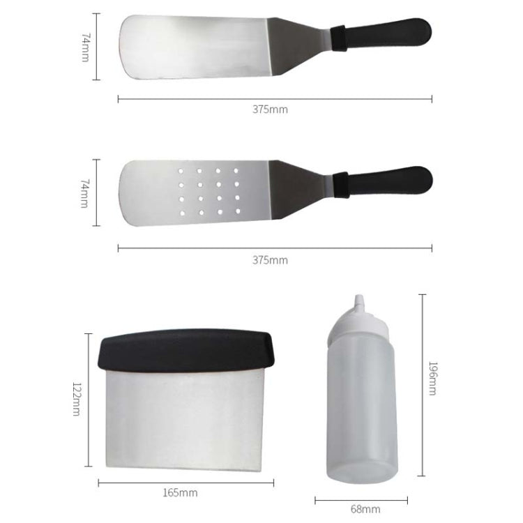 Rynx | 15 PCS/Set Outdoor Stainless Steel Barbecue Tool Set Tomato Sauce Bottle BBQ Grill Set