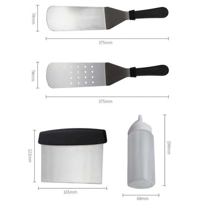 Rynx | 15 PCS/Set Outdoor Stainless Steel Barbecue Tool Set Tomato Sauce Bottle BBQ Grill Set