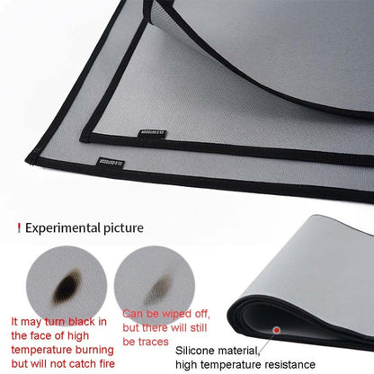Rynx | CLS Outdoor Camping Fireproof Cloth Picnic Barbecue Heat Insulation Mat Flame Retardant Fiberglass Fire Blanket, Size:105x60cm