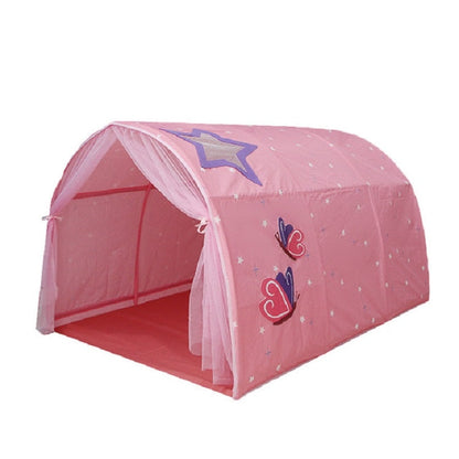 Rynx | Children Home Bed Crawl Tunnel Game House Tent, Style:Pink with Mosquito Net