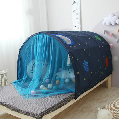 Rynx | Children Home Bed Crawl Tunnel Game House Tent, Style:Pink with Mosquito Net