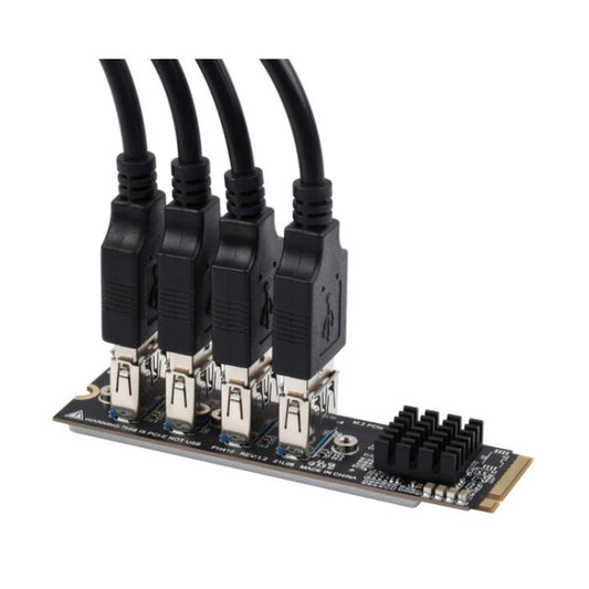 Rynx | Waveshare 23316 M.2 to PCIe 4-Ch Expander, use with PCIe X1 to PCIe X16