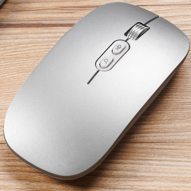 Rynx | M103 1600DPI 5 Buttons 2.4G Wireless Mouse Charging Ai Intelligent Voice Office Mouse, Supports 28 Languages (Silver)