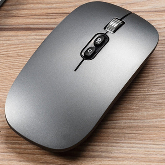 Rynx | M103 1600DPI 5 Buttons 2.4G Wireless Mouse Charge Ai Intelligent Voice Office Mouse, Supports 28 Languages (Grey)