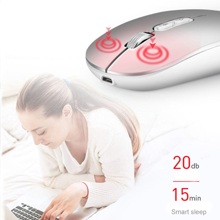 Rynx | M103 1600DPI 5 Buttons 2.4G Wireless Mouse Charge Ai Intelligent Voice Office Mouse, Supports 28 Languages (Grey)