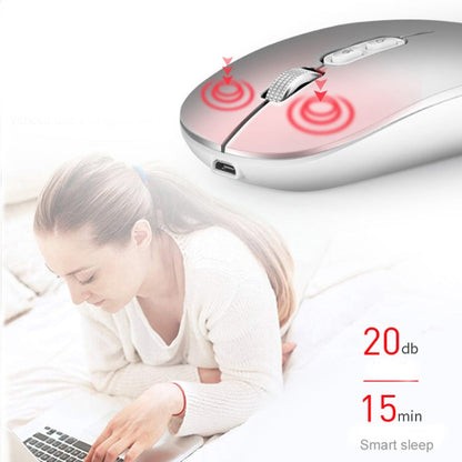 Rynx | M103 1600DPI 5 Buttons 2.4G Wireless Mouse Charge Ai Intelligent Voice Office Mouse, Supports 28 Languages (Grey)