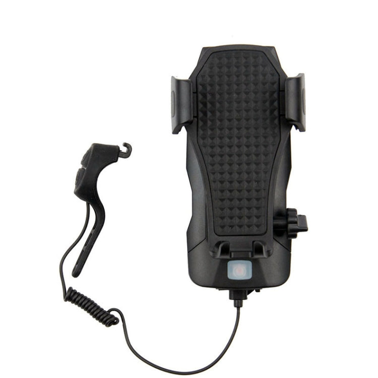 Rynx | 500LM Bicycle Light Mobile Phone Holder Multi-Function Riding Front Light With Horn 2400 mAh (Black Orange)