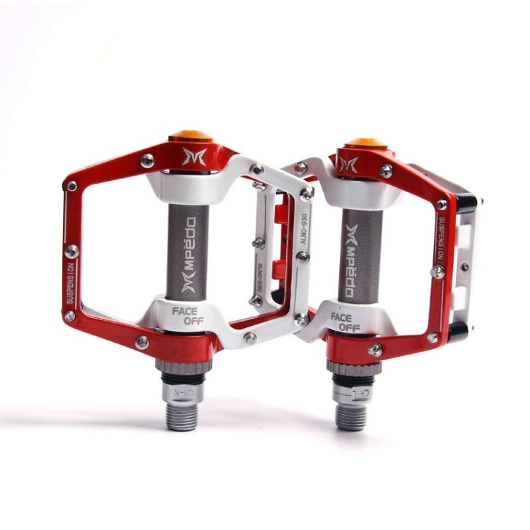 Rynx | MPEDA Mountain Bike Bearing Pedal Ultra-Light Aluminum Alloy Non-Slip Bearing Pedal, Size: 930(White Red)