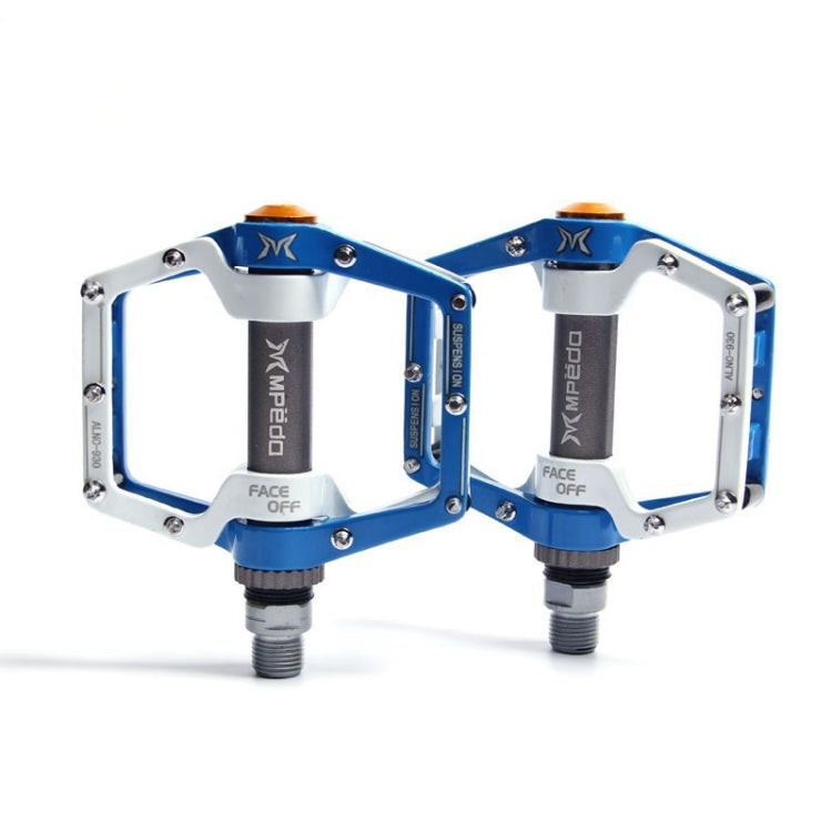 Rynx | MPEDA Mountain Bike Bearing Pedal Ultra-Light Aluminum Alloy Non-Slip Bearing Pedal, Size: 930(White Blue)