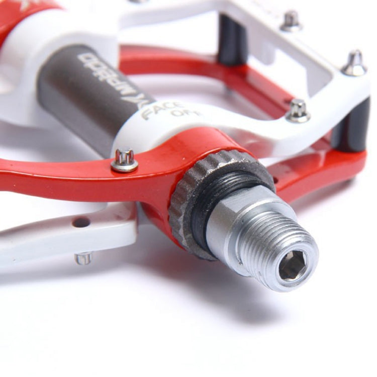 Rynx | MPEDA Mountain Bike Bearing Pedal Ultra-Light Aluminum Alloy Non-Slip Bearing Pedal, Size: 930(White Red)