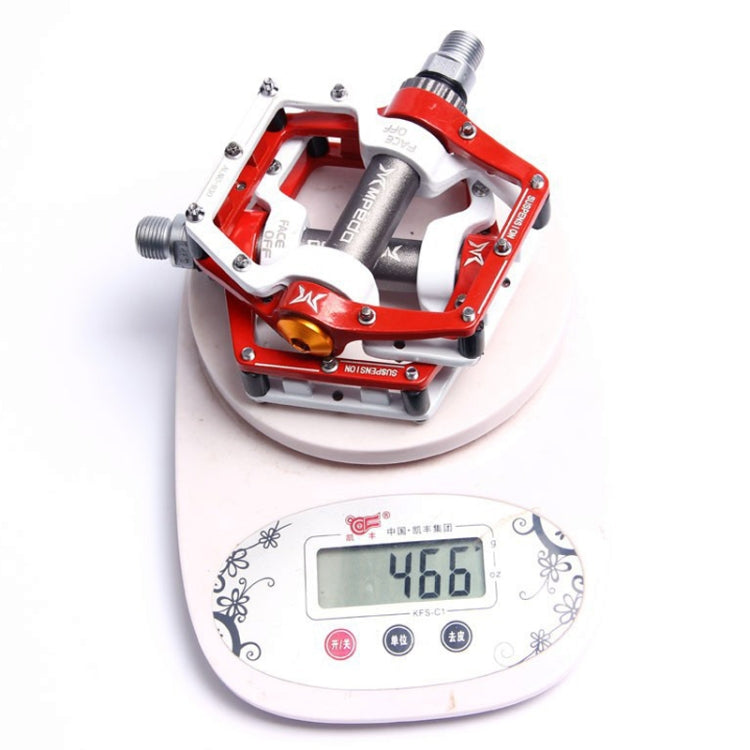 Rynx | MPEDA Mountain Bike Bearing Pedal Ultra-Light Aluminum Alloy Non-Slip Bearing Pedal, Size: 930(White Red)