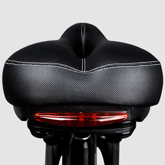 Rynx | Bicycle Seat With Taillights With Light Mountain Bike Bicycle Saddle Seat Cushion(Black)