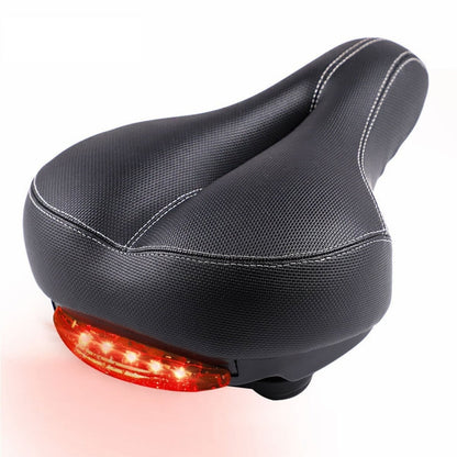 Rynx | Bicycle Seat With Taillights With Light Mountain Bike Bicycle Saddle Seat Cushion(Black)
