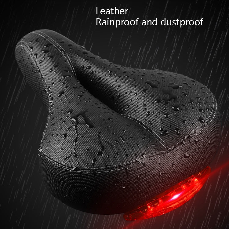 Rynx | Bicycle Seat With Taillights With Light Mountain Bike Bicycle Saddle Seat Cushion(Black)
