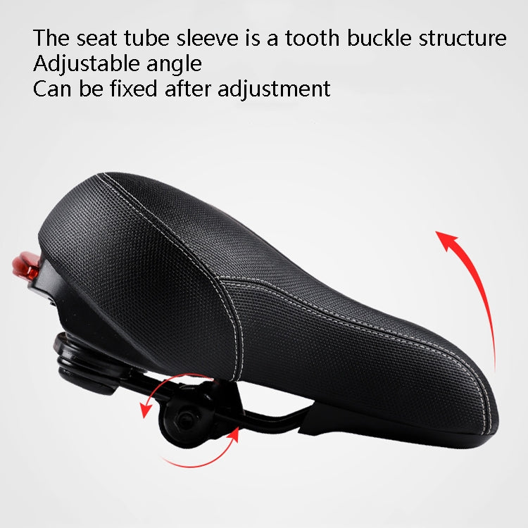 Rynx | Bicycle Seat With Taillights With Light Mountain Bike Bicycle Saddle Seat Cushion(Black)