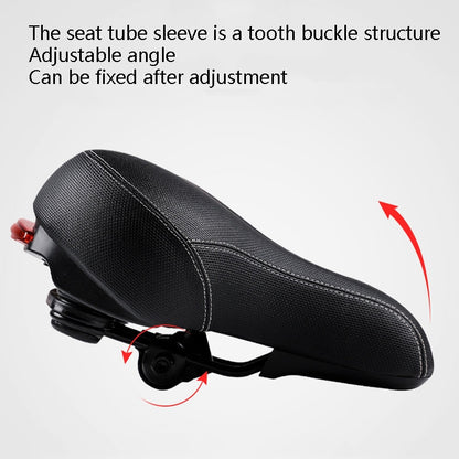 Rynx | Bicycle Seat With Taillights With Light Mountain Bike Bicycle Saddle Seat Cushion(Black)