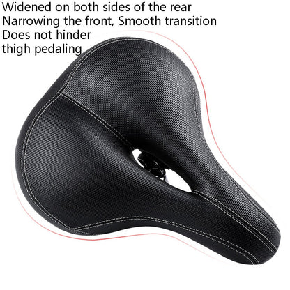 Rynx | Bicycle Seat With Taillights With Light Mountain Bike Bicycle Saddle Seat Cushion(Black)