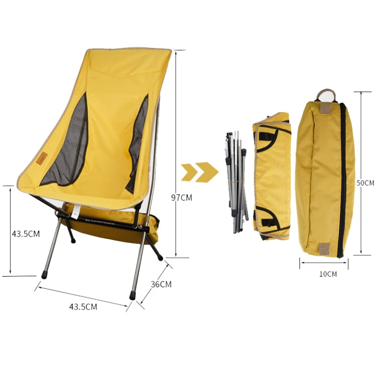 Rynx | CLS Outdoor Folding Chair Heightening Portable Camping Fishing Chair(Orange)