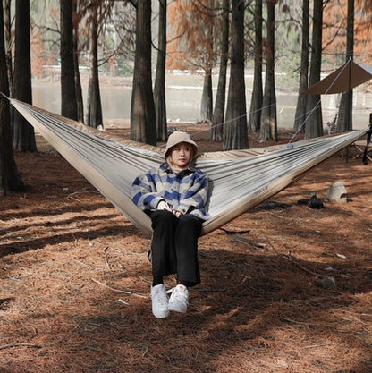 Rynx | Outdoor Double Inflatable Hammock Anti-Rollover Camping Swing, Size: 270x140cm(Khaki)
