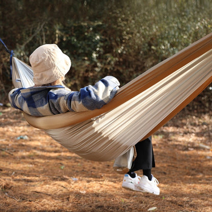 Rynx | Outdoor Double Inflatable Hammock Anti-Rollover Camping Swing, Size: 270x140cm(Khaki)