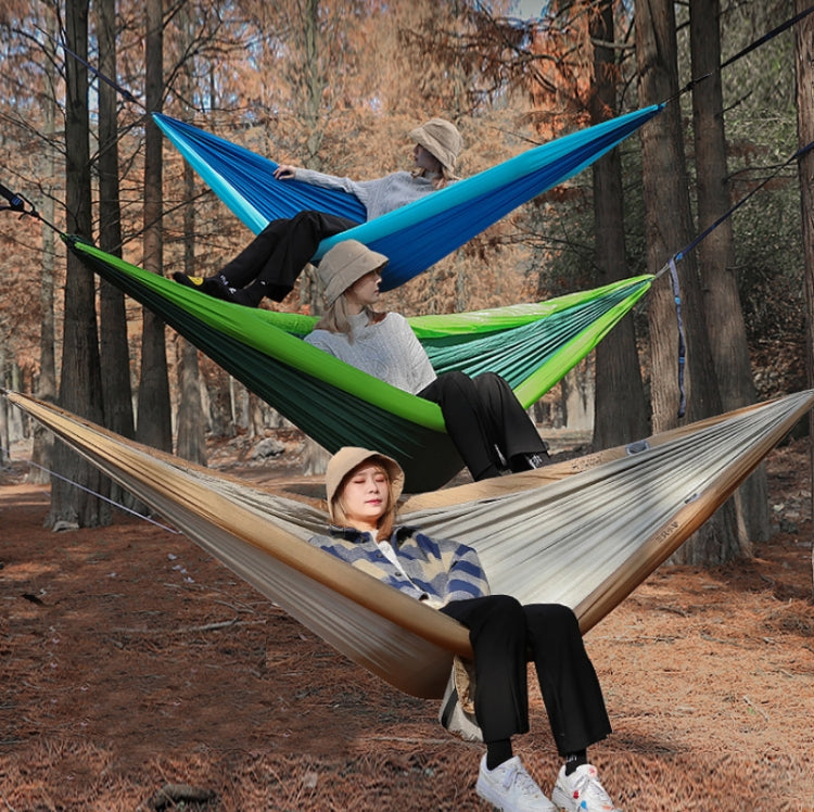 Rynx | Outdoor Double Inflatable Hammock Anti-Rollover Camping Swing, Size: 270x140cm(Khaki)