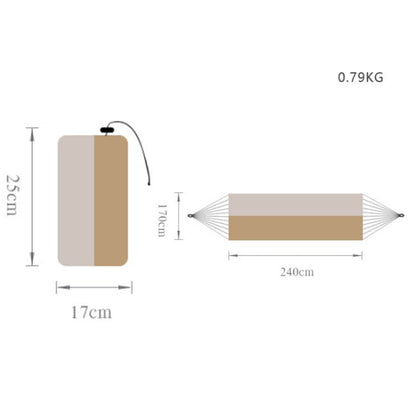Rynx | Outdoor Double Inflatable Hammock Anti-Rollover Camping Swing, Size: 270x140cm(Khaki)