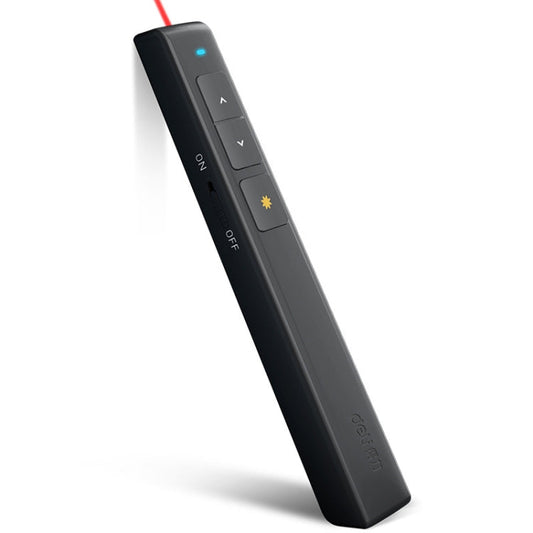 Rynx | Deli 2.4GHz Laser Side Flipping Pen Rechargeable Voice Projector Pen, Model: 2802PL (Black)