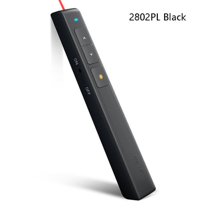 Rynx | Deli 2.4GHz Laser Side Flipping Pen Rechargeable Voice Projector Pen, Model: 2802PL (Black)