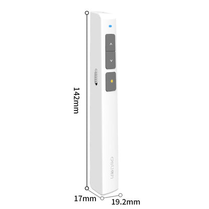 Rynx | Deli 2.4GHz Laser Side Flipping Pen Rechargeable Voice Projector Pen, Model: 2802PL (Black)