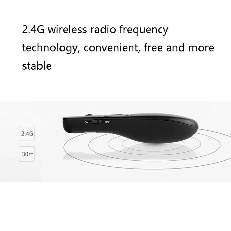 Rynx | Deli 2.4GHz Laser Teaching Side Flip Pen Remote Control Game Pen with Flying Mouse, Model: 2805 (Black) Red Light