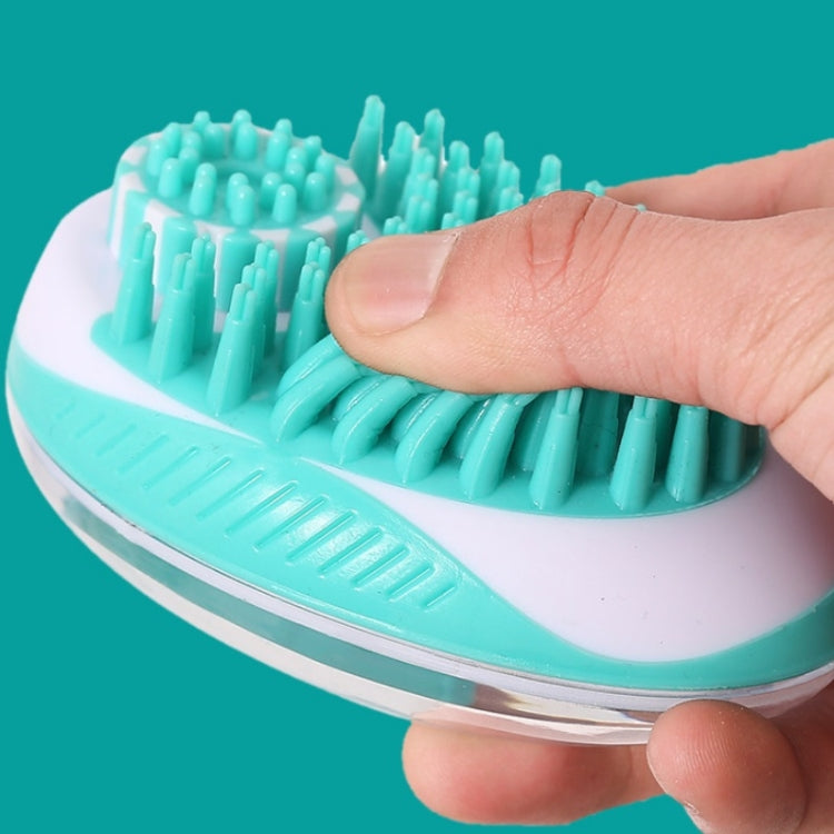 Pet Bath Brush Dog Massage Cleaning and Beauty Products (Blue)