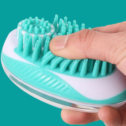 Pet Bath Brush Dog Massage Cleaning and Beauty Products (Blue)