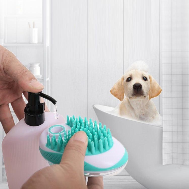 Pet Bath Brush Dog Massage Cleaning and Beauty Products (Blue)
