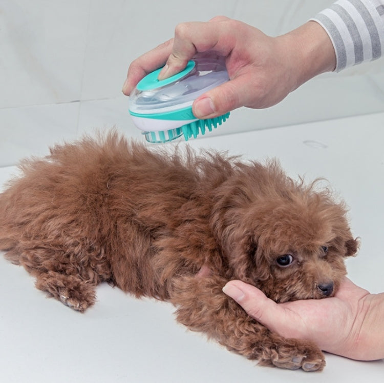 Pet Bath Brush Dog Massage Cleaning and Beauty Products (Blue)