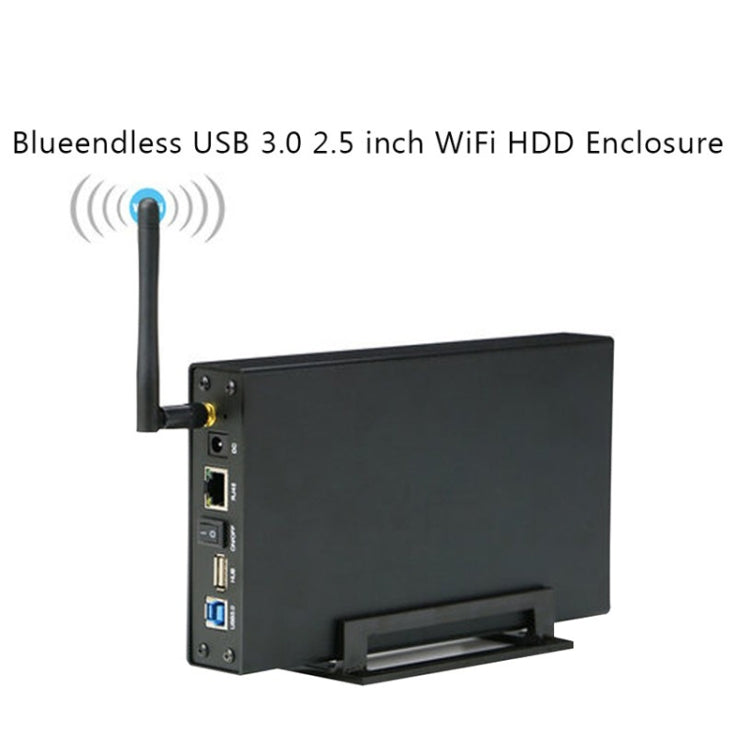 Rynx | Blueendless 3.5 inch Mobile Hard Drive Bay WIFI Wireless NAS Private Cloud Storage (EU Plug)