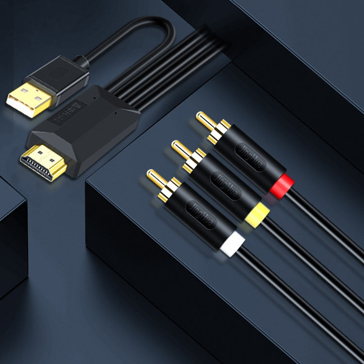 Rynx | 2m JingHua HDMI-3RCA HDMI to 3RCA Converter Cable Set-Top TV Projector AV Lotus Converter Cable