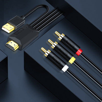Rynx | 2m JingHua HDMI-3RCA HDMI to 3RCA Converter Cable Set-Top TV Projector AV Lotus Converter Cable