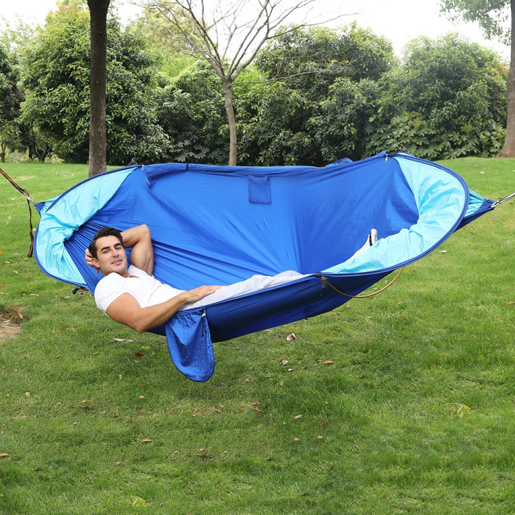 Rynx | Anti-Rollover Automatic Quick-Opening Mosquito Net Hammock Outdoor Camping Double Anti-Mosquito Hammock, Size: 290x140cm(Yellow Black)